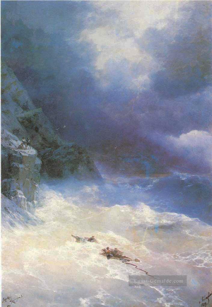 Ivan Aivazovsky auf dem Sturm Seestücke Ölgemälde